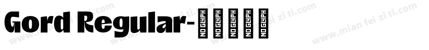 Gord Regular字体转换